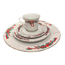 Load image into Gallery viewer, Poinsettia &amp; Ribbons Service for 8 54pc
