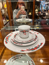 Load image into Gallery viewer, Poinsettia &amp; Ribbons Service for 8 54pc
