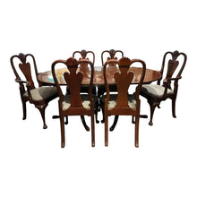 Load image into Gallery viewer, 69&quot;L x 44&quot;D x 29&quot;H Kittinger Dining Table w/ 6 Chairs &amp; 3 15&quot; Leaves &amp; Pads
