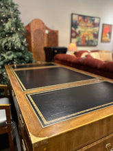 Load image into Gallery viewer, 72"L x 36"D x 30.5"H Kittinger Campaign Desk Leather-top Imperfect

