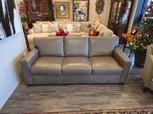 Load image into Gallery viewer, 88&quot; L x 39&quot; D x 31&quot; H Neutral Leather Sofa Made by England(2024)
