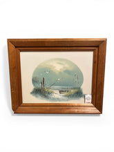 Load image into Gallery viewer, 20" x 16" "The Beach in Maine" Painting on Canvas w/ Wood Frame &amp; Signature
