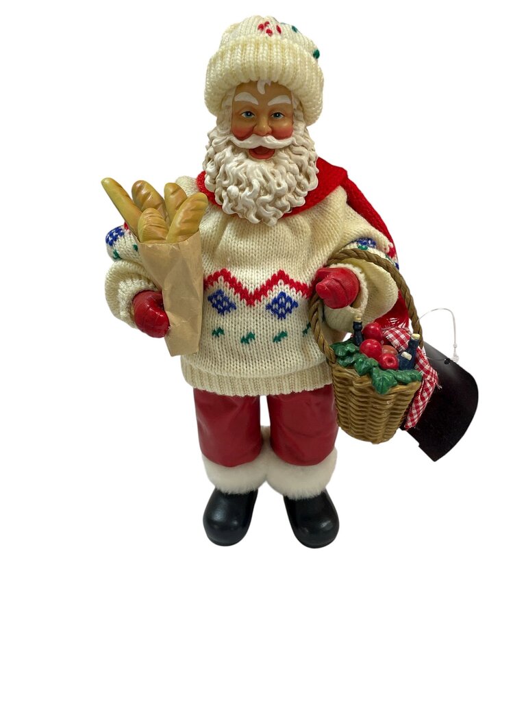 Clothtique Santa w/ Bread & Fruit w/Box