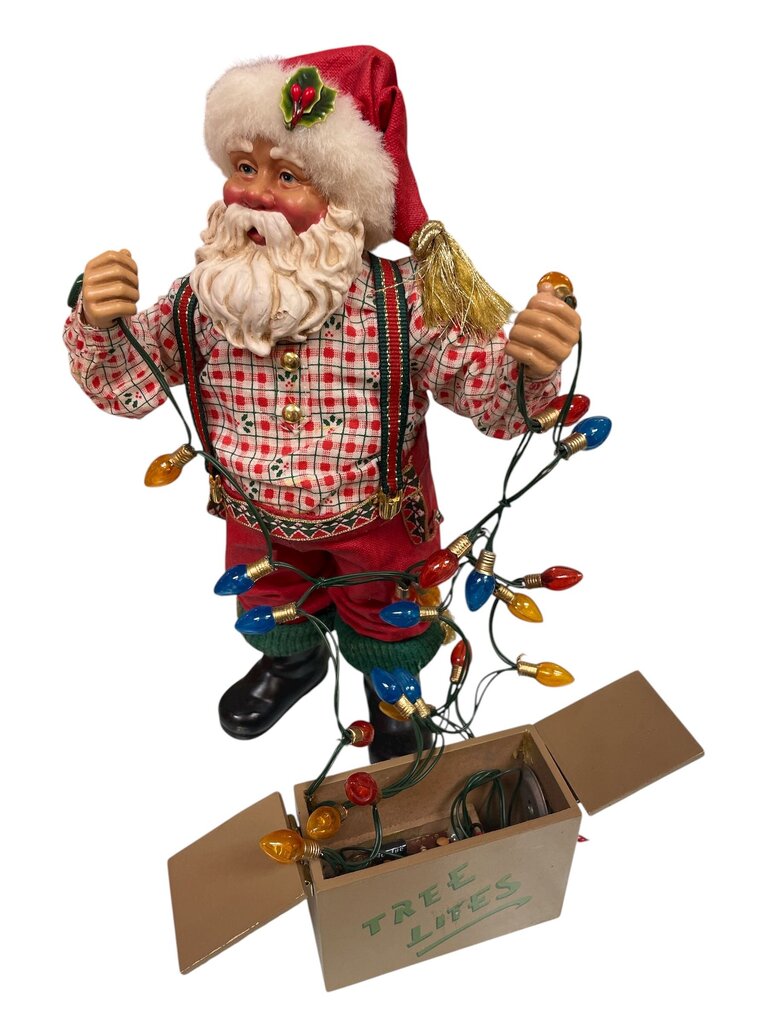 Clothtique Santa Wired for Christmas w/ Box
