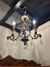Load image into Gallery viewer, 25" Vintage Style Crystal Scroll Chandelier 6 Light
