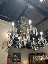 Load image into Gallery viewer, 26" Rococo Style Bronze &amp; Crystal Chandlier 6 Light

