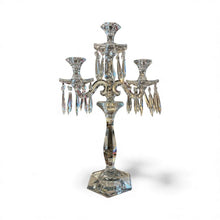 Load image into Gallery viewer, 22" Heisey Crystal Old Williamsburg 3 Light Candelabra
