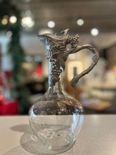 Load image into Gallery viewer, 11" Art Nouveau Silver &amp; Glass Decanter
