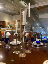 Load image into Gallery viewer, 21",16.5", 11" Hessel Studios Copper Hand Forged Hammered Signed Set Of 3 Candlesticks
