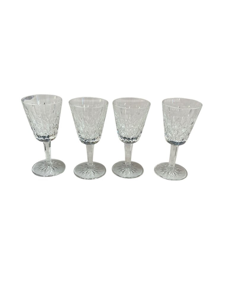 Set of 4- 5-7/8 Waterford Lismore Wine Glasses