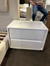 Load image into Gallery viewer, 24" W x 16" D x 18" H Gallery White 2-Drawer Nightstand

