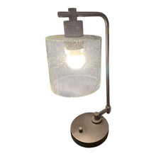 Load image into Gallery viewer, 20" Black Metal lamp w/ Glass Shade
