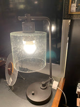 Load image into Gallery viewer, 20" Black Metal lamp w/ Glass Shade
