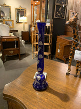 Load image into Gallery viewer, 12.5" Cobalt &amp; Silver Plated Vintage Vase
