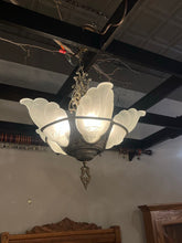 Load image into Gallery viewer, 20" Art Deco 1920's Slip Shade Chandelier
