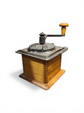 Load image into Gallery viewer, 8.75" Antique wood &amp; Cast Iron Coffee Grinder
