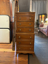 Load image into Gallery viewer, 46"H x 20"W x 14"D Vintage Lingerie Chest of Drawers circa 1950s
