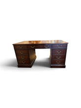 Load image into Gallery viewer, 30"H x 60"L x 32"D Kittinger Mahogany Desk refinished by Tonawanda Woodworks
