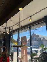 Load image into Gallery viewer, 51"L CB2 Brio Polished Brass Pendant Light
