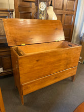 Load image into Gallery viewer, 43.5"W x 16"D x 30"H Antique 19th Century American Pine 1 Drawer Blanket Chest
