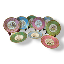 Load image into Gallery viewer, 9" T&amp;V France Limoges PorcelainHand Painted Orchid Series Set of 9 Plates
