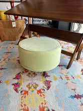 Load image into Gallery viewer, Light Green Round Upholstered Ottoman
