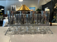 Load image into Gallery viewer, 5.5" Vintage Kimiko Set of 8 Highball Glasses w/ Caddy

