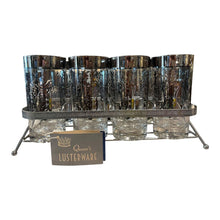 Load image into Gallery viewer, 5.5" Vintage Kimiko Set of 8 Highball Glasses w/ Caddy
