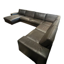 Load image into Gallery viewer, 150"L x 99"D x 33"H IKEA Finnala Leather Sectional w/ Chaise 4pc As-Is

