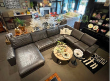 Load image into Gallery viewer, 150"L x 99"D x 33"H IKEA Finnala Leather Sectional w/ Chaise 4pc As-Is
