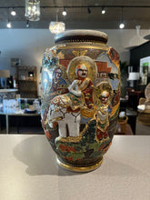 Load image into Gallery viewer, 12.5" Japanese Taisho Satsuma Moriage Vase
