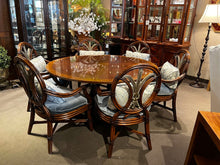 Load image into Gallery viewer, 60"Dia x 30"H Henredon Round Dining Table w/ 6 Palm Beach Regency Chairs
