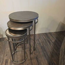 Load image into Gallery viewer, 18", x 15", 11" Metal Nesting Tables from Calvins
