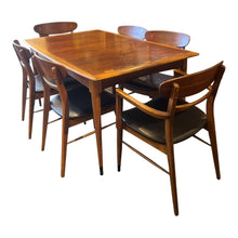 Load image into Gallery viewer, 61.5"L x 36"W x 29"H LANE Furniture "Acclaim" Dining Table w/ 6 Chairs &amp; 1 Leaf
