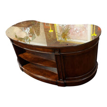 Load image into Gallery viewer, 72"L x 31"H x 32"D Hooker Seven Seas Parquet Top Curved Kidney Desk
