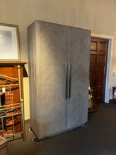 Load image into Gallery viewer, 81"H x 46"W x 20"D Restoration Hardware Herringbone Cabinet
