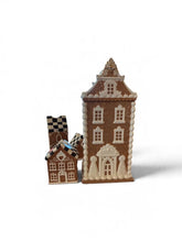 Load image into Gallery viewer, 12" MacKenzie Childs Gingerbread House Ceramic Cookie Jar
