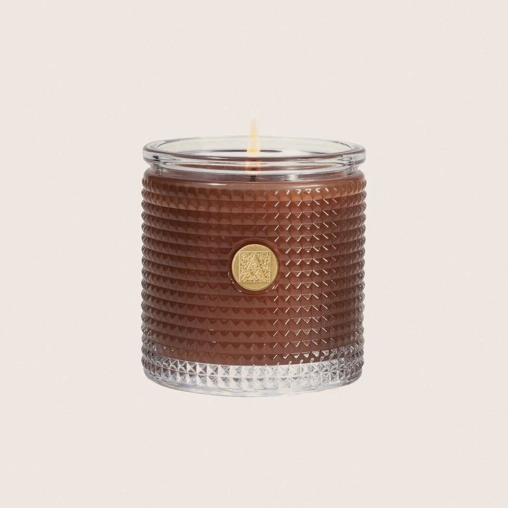Aromatique Cinnamon Cider Textured Glass 6oz. Candle