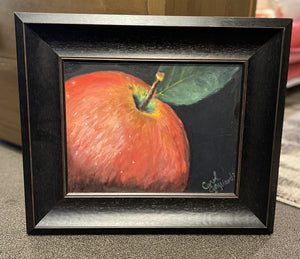 20" x 17" Framed Still Life Apple Painting