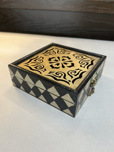 5" sq Whimsical Trinket Box