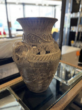 Load image into Gallery viewer, 23&quot; Vintage Elephant Motif Terracotta Floor Vase
