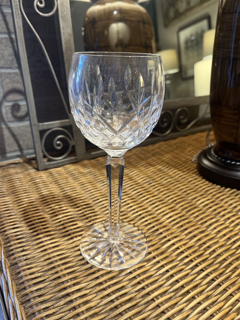 7 Waterford Crystal Lisamore Hock Balloon Glasses Set of 6