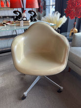 Load image into Gallery viewer, Charles Eames-Herman Miller Leather Shell Office Chair c.1976 w/stamp 32H x 25W x 22.5D

