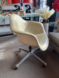 Charles Eames-Herman Miller Leather Shell Office Chair c.1976 w/stamp 32H x 25W x 22.5D