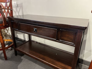 48"L x 20"D x 32"H Sable Finish One Drawer Console Table From Ashley
