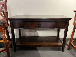 48"L x 20"D x 32"H Sable Finish One Drawer Console Table From Ashley