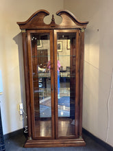 Load image into Gallery viewer, 78.25&quot;H x 34&quot;W x 12&quot;D Cherry Curio Cabinet w/ Glass Shelves
