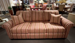 84"L x 37.5"D x 38"H Craftmaster Furniture Striped Sleeper Sofa