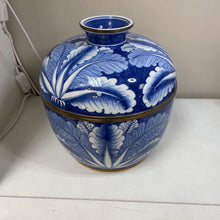 Load image into Gallery viewer, 10.5&quot; Blue &amp; White Covered Decorative Bowl w/ Lid -Charlton Home
