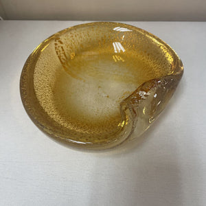 7" Gold Clear Bullicante Bubble Dish